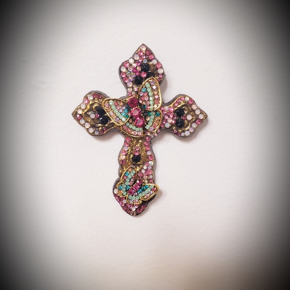 Butterfly wall cross home decor one-of-a-kind - Picture 6 of 9